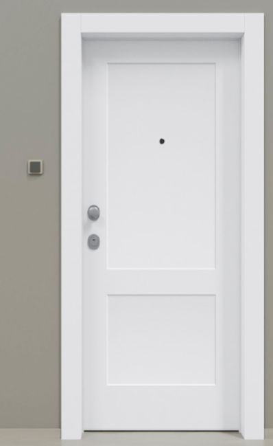 Puerta acorazada moderna lacado blanco 2CL