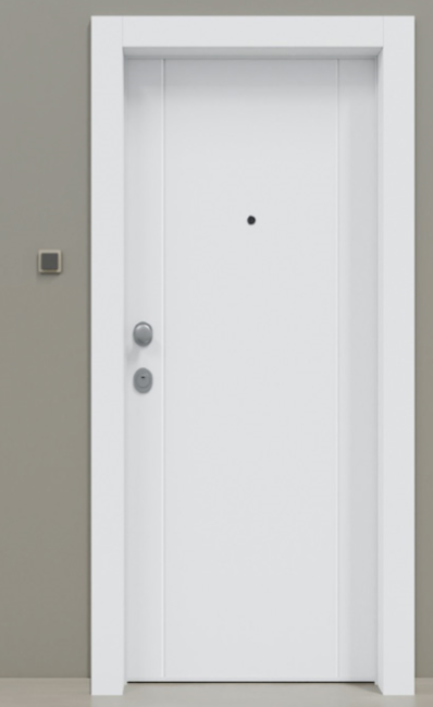 Puerta acorazada moderna lacado blanco 2RV