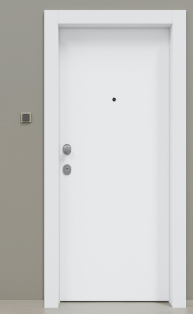 Puerta acorazada moderna lacado blanco Lisa